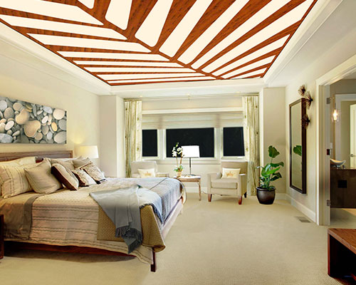 master bedroom - residence printed ceiling translucent with backlighting