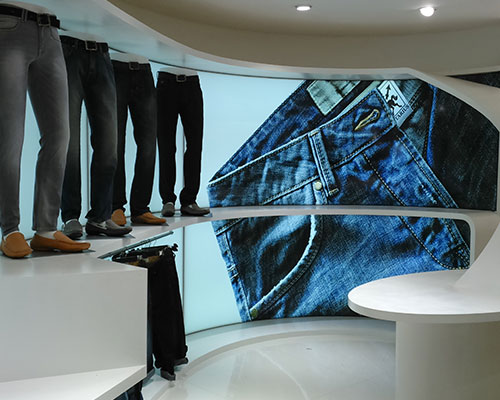 Arvind Mills - Stretch Ceiling Printed Translucent with Backlighting in Showroom - Showroom