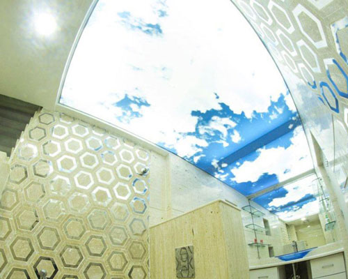Stretch Ceiling  Printed Translucent with Backlighting in Residence - Residential - Bangalore