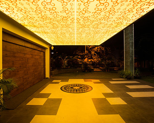 Stretch Ceiling  Printed Translucent with Backlighting in Residence - Residential - Chennai