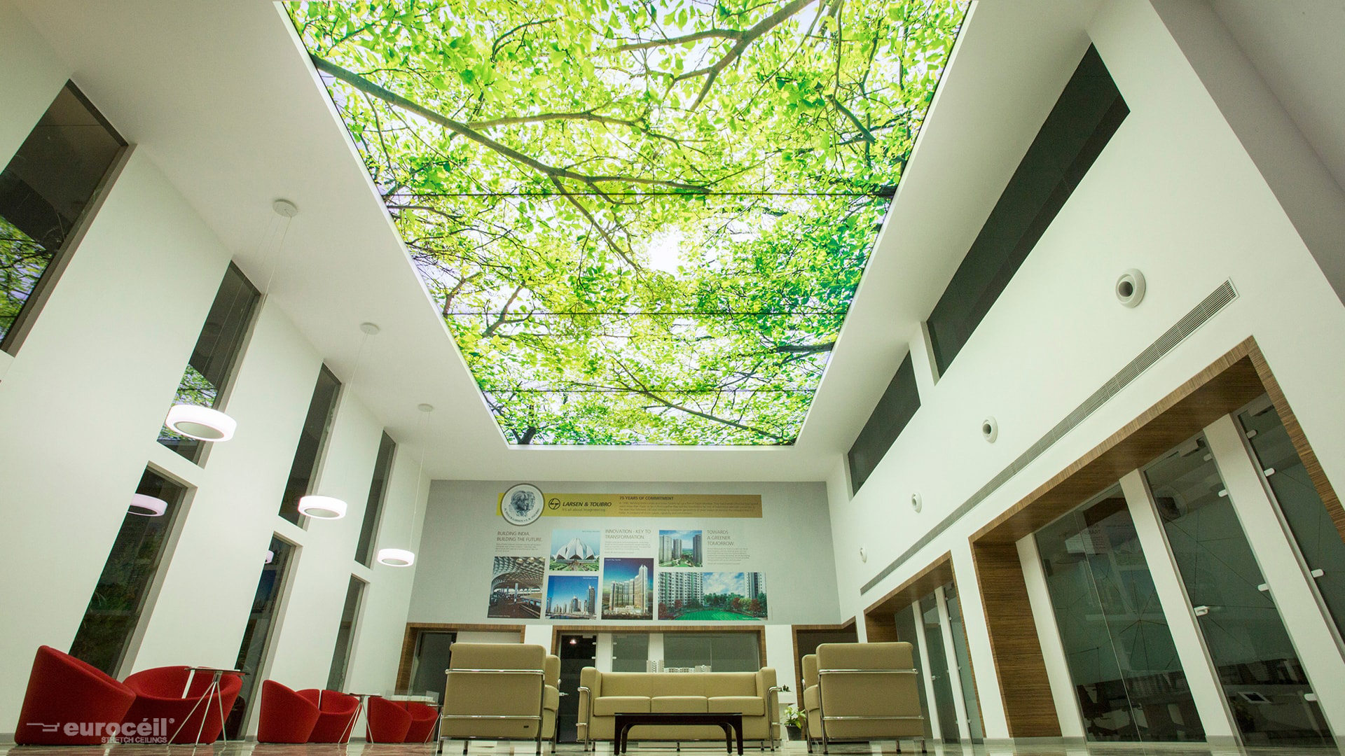 L&T - Stretch Ceiling Printed Translucent with Backlighting in Corporate - Corporate - Bangalore