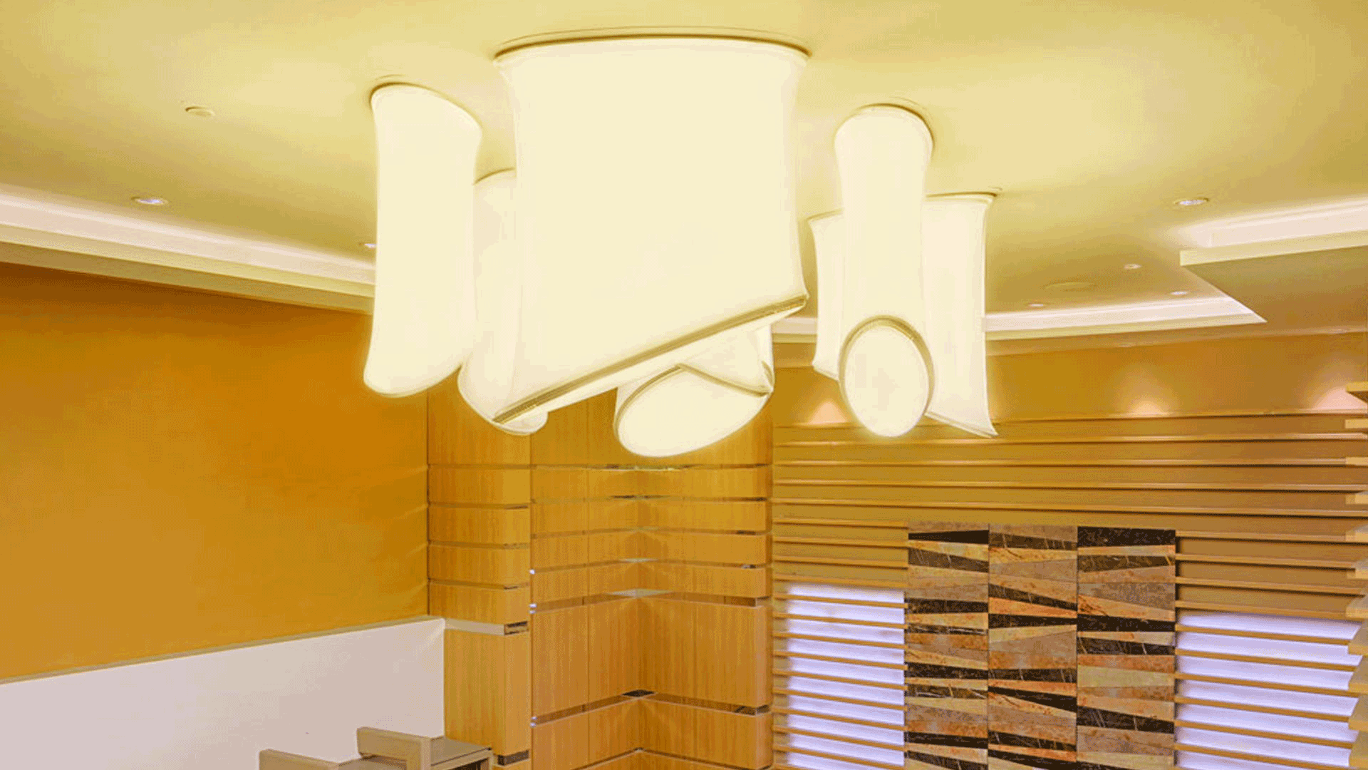 Holiday Inn - 3d Stretch ceiling translucent with backlighting in retail