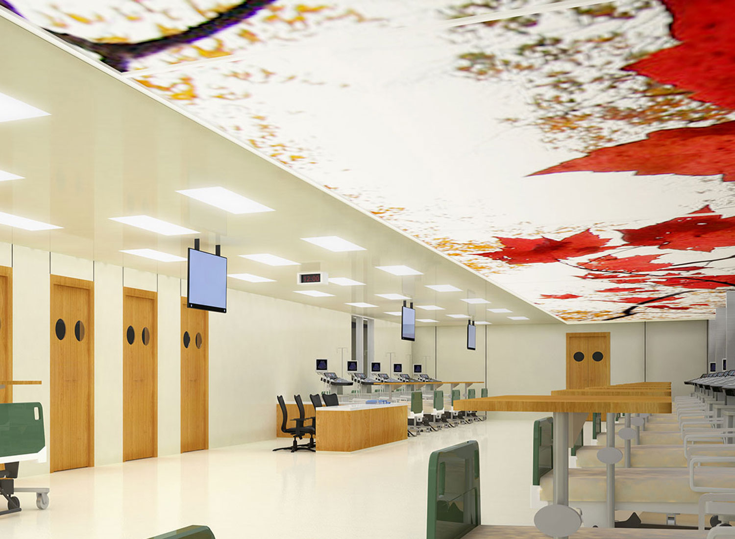 ward - printed ceiling translucent with backlighting